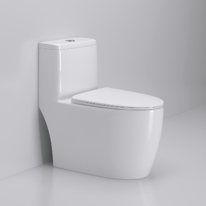 Modern Design One-Piece Ceramic Toilet Bowl Bidet Dual-Flush Square Shape Wall-Hung White WC P-Trap for Bathroom Sanitary Ware