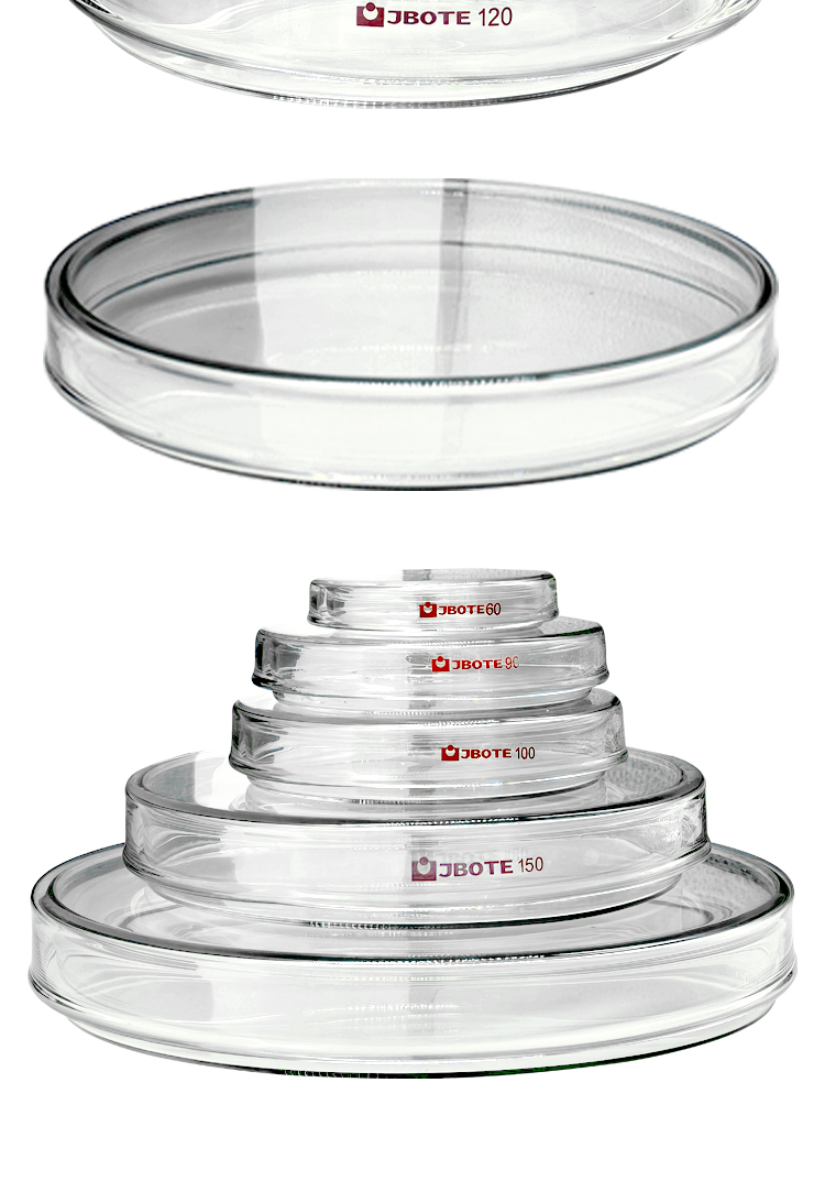 Sodium Calcium Glass Petri & Cell Bacterial Culture Dishes High Temperature Resistant Large Capacity