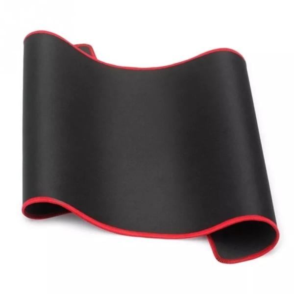 Custom Logo Printed Large Black Blank Mouse Pad Extended Gaming Mousepad With Color Edge Stitching