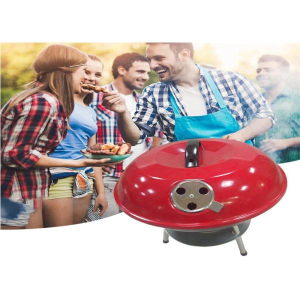 Factory Price Outdoor 14 inch Apple round Enamel Stew outdoor Bbq Cooking Grill