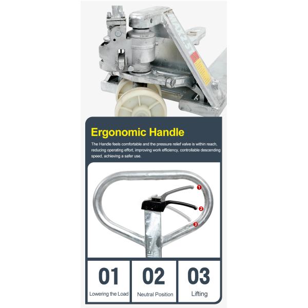 Sinolift China NAG Diseño de trabajo pesado galvanizado y acero inoxidable pallet de mano jack o camión