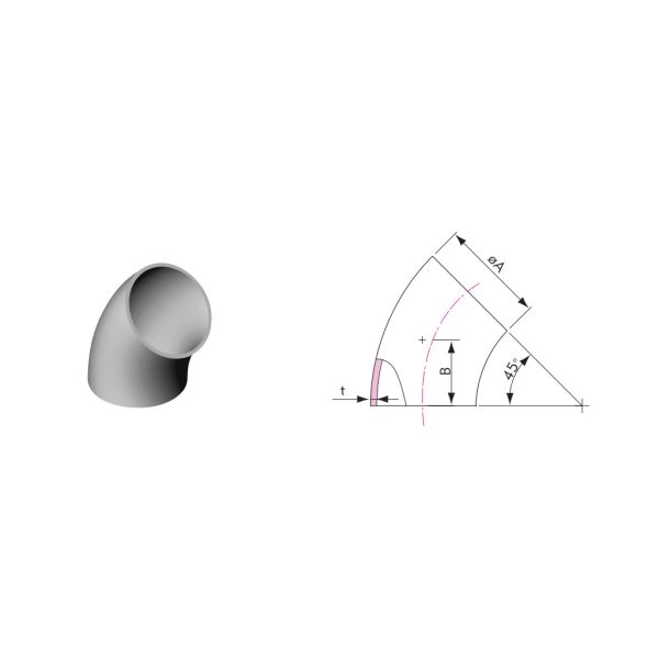 High Conductance Low Outgassing 45 Degree Elbows For Vacuum System