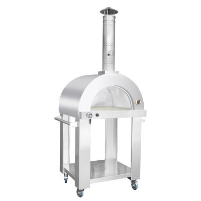 forno ateado fogo de madeira de aço inoxidável de Oven Mobile Wood Fired Pizza da pizza 20000btu