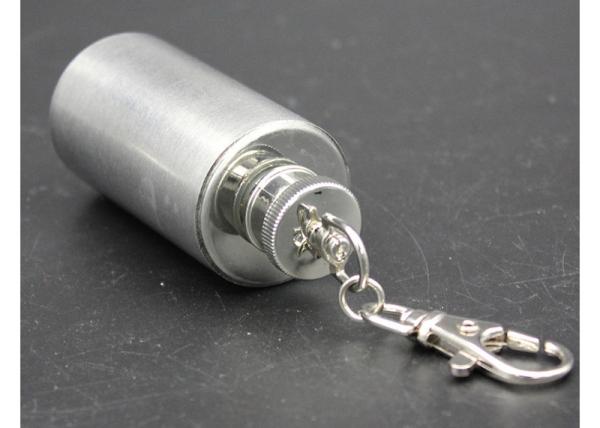 Portable Cylindrical Hip Flask , Small Wine Jug 2 Ounce Bottle With Key Fob