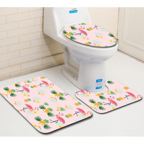 Flamingo Toilet Seat Cushion 45*37 Carpet Toilet Seat Cover