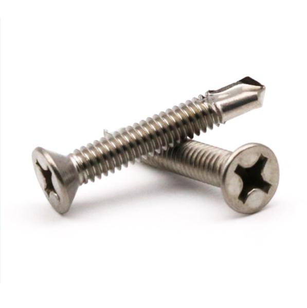Cross Recess Flat Head Self Drilling Screws 410 Stainless Steel Phillips Drive Socket