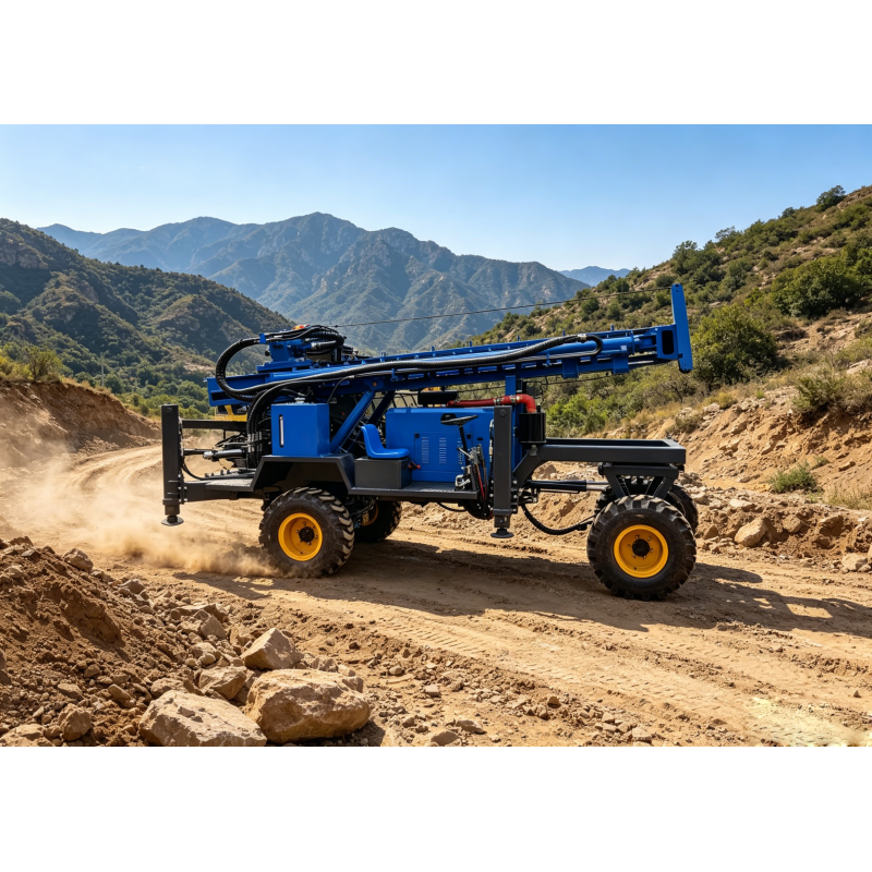 High Penetration ST300 Water Well Drilling Rig With Air Drilling Function