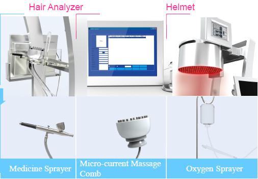 Factory Price hair regrowth cold laser machine with Helmet hair analyzer with CE approval