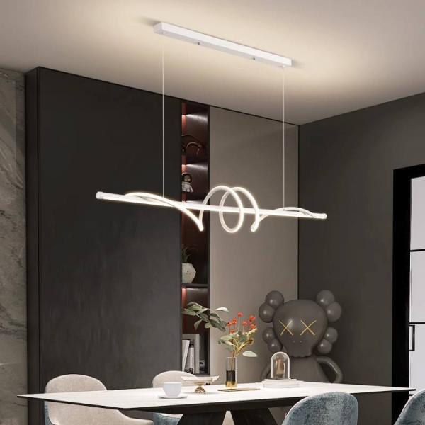 Simple Modern LED Pendant Light Creative Twist LED Strip Light Hanging Chandelier Lights