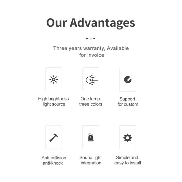 Feu de signalisation à tour lumineuse DC 24V, abat-jour en PC, indicateur d'alarme et de signalisation d'avertissement