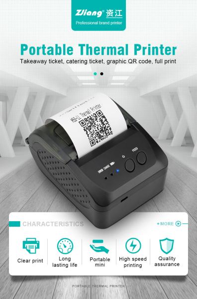 Handheld 2inch 58mm Portable Mini Thermal Printer for Barcode Receipt printing