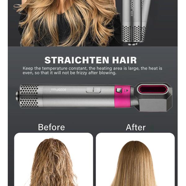 ABS 6 в 1 отделяемом фене для волос Styler один шаг для выправляя завивая суша расчесывать