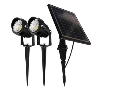 Auto On Off Solar Landscape Spotlights 1W 200lm Warm White Aluminum