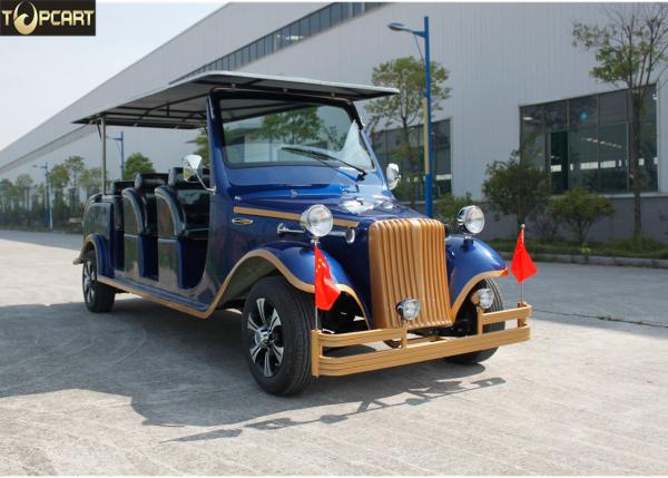 Aluminum Chassis Classic Golf Cart Shuttle Bus With Roof For Scenic Using