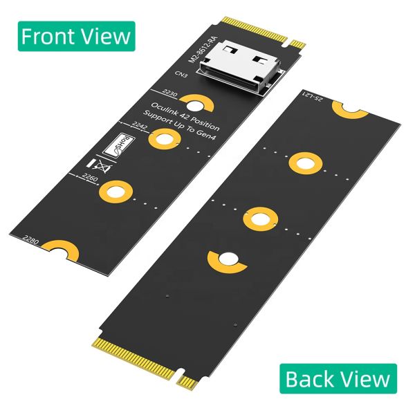 M.2 NVMe PCIe 4.0 X4 to OcuLink SFF-8612 4i Host Adapter with 64Gbps Data Transfer for SSD and eGPU