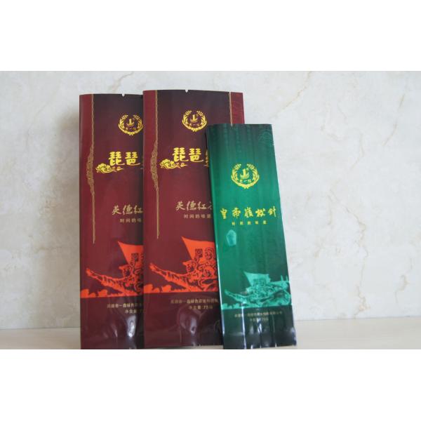 Stand Up Tea Bags Packaging Glossy Finish Laminated With Zipper / Window