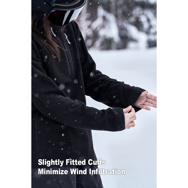 Custom OEM Plaid Polar Fleece Ski Mid Layer Couple Jacket Windbreaker Inner Liner