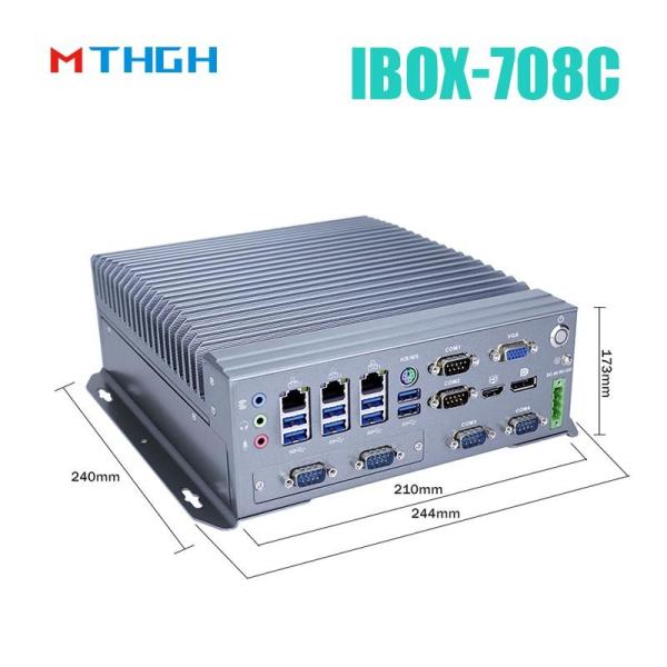IBOX-708C Industrial Mini PC with 8* USB 3.0 Ports, Quad Core Processor, and 64G SSD for Industrial Automation