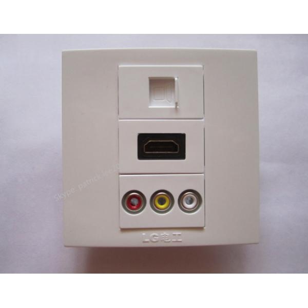 Durable Home Use Wall Panel Socket With RJ45 HDMI RCA White Color 86x86mm Size Good Price
