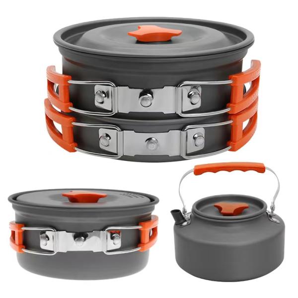 Aluminium Alloy Outdoor Camping Pot Set With Two Pieces THNH-04