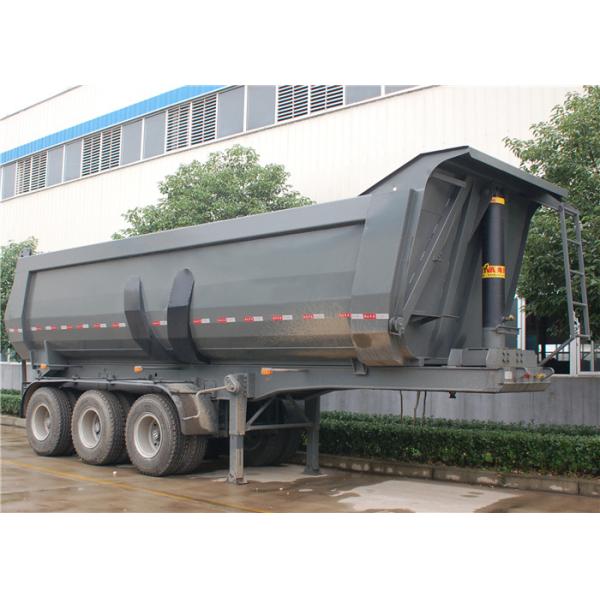 3 Axle 24CBM 24M3 dump trailer 40 Tons U-Shape Tipper Semi Trailer for BAUXITE Transport.
