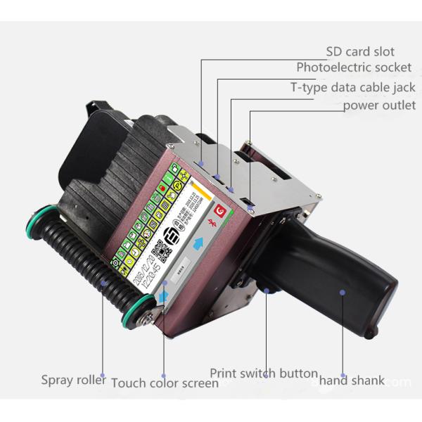 Carton Printing TIJ Printer 10CM Four-Nozzle Portable Inkjet Printer for Frozen Food