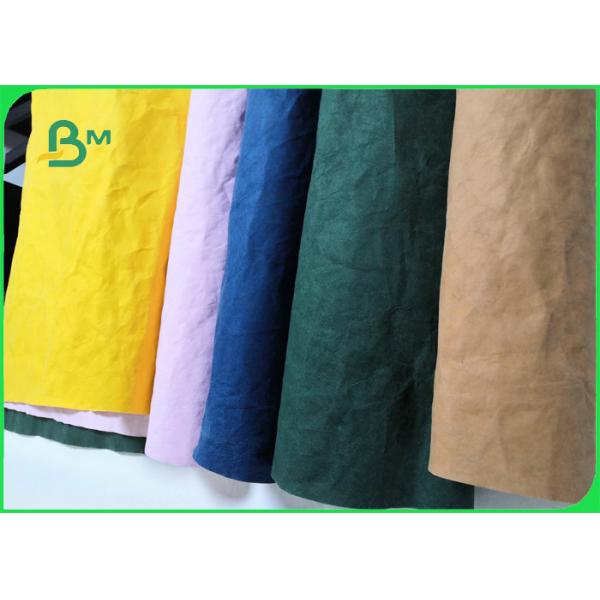 Red Black Color Waterproof Kraft Paper Fabric Roll For Storage Bag 150cm Width Рулон ткани бумаги Крафт красного черного цвета водоустойчивый для ширины сумки 150км хранения