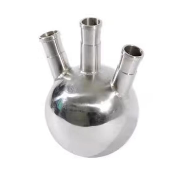 316 stainless steel round bottom flask lab with mirror