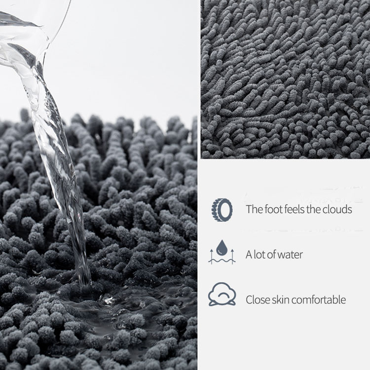 Не форма циновки ванны синеля выскальзывания Washable прямоугольная