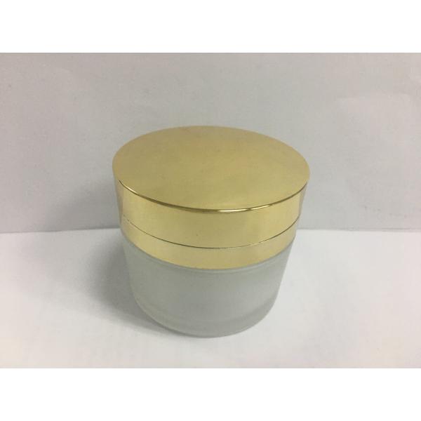 Косметика Eco дружелюбная стеклянная раздражает 50g для сливк упаковывая с крышкой золота