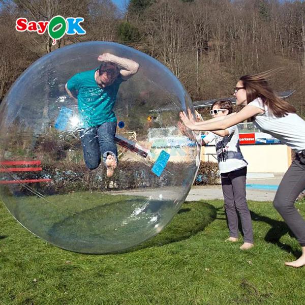 Sayok en gros Matériau en PVC Jeu de sport en plein air Boule gonflable à hamster humain Boule Zorb pour jeux interactifs en intérieur et en extérieur