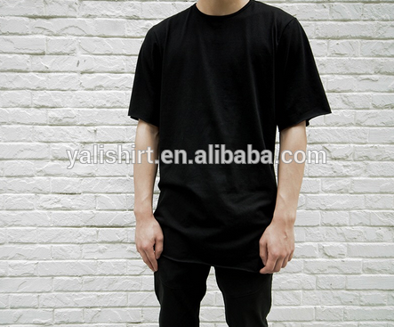 Fashion Plain Premium T Shirts Raw Hem Essential