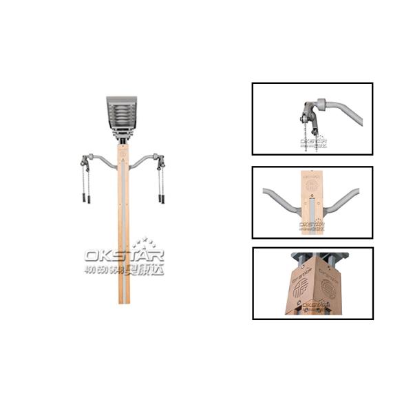 wooden street lamp outdoor fitness upper limb exercise trainer