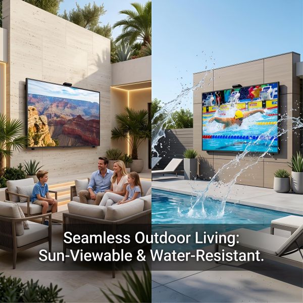 Waterproof Outdoor TV with Google TV 1500-3000nits Sunlight Readable Screen