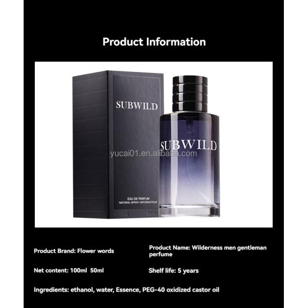 50ml Net Content Unisex Wilderness Cologne Spray Long-lasting Light Fragrance for Men