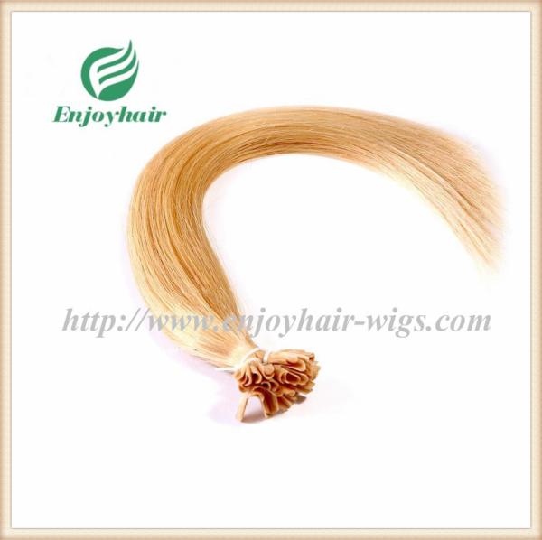 Nail U-Tip Hair 10-28 100s/pack 24# color Straight Human Hair Brazilian hair extension