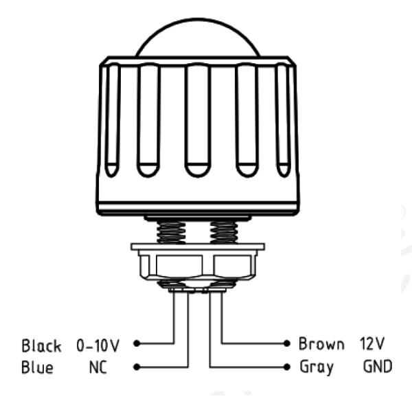 Aplicación Casambi Configuración 0-10V Sensor de movimiento PIR inalámbrico para alta bahía Mini tamaño MW Sensor de detección de movimiento