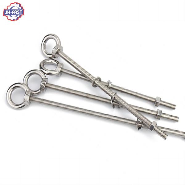 DIN 580 35mm Length Grade 8 Fully Threaded Carbon Steel Black Galvanized Eye Bolt