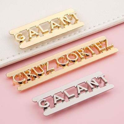 Customized Handbag Hardware Gold Metal Logo with Separate Letters and Hardware