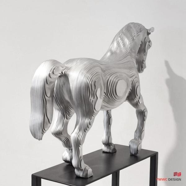 Custom Metal Animal Statues Large Stainless Steel Horse Sculpture for Art Decoration