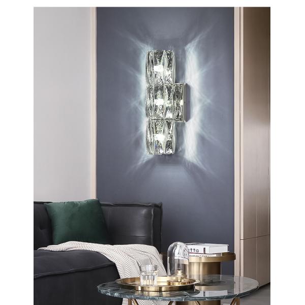 Легкая роскошная кристаллическая стеклянная лампа жилая комната фон стена вилла проход спальня кровать