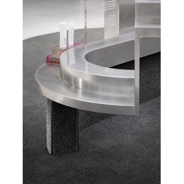 3D Water Ripple Texture Stainless Steel Custom Sculpture Bar Counter For Restaurant