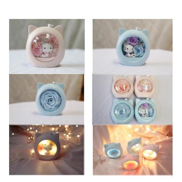 Eternal flower Christmas boutique luminous small gifts hello kitty star lights rose gift