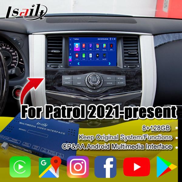 Lsailt 8G Android Multimédia Interface para Nissan Patrol 2020-2023 Google Map, CarPlay, Android Navigation Box, YouTube