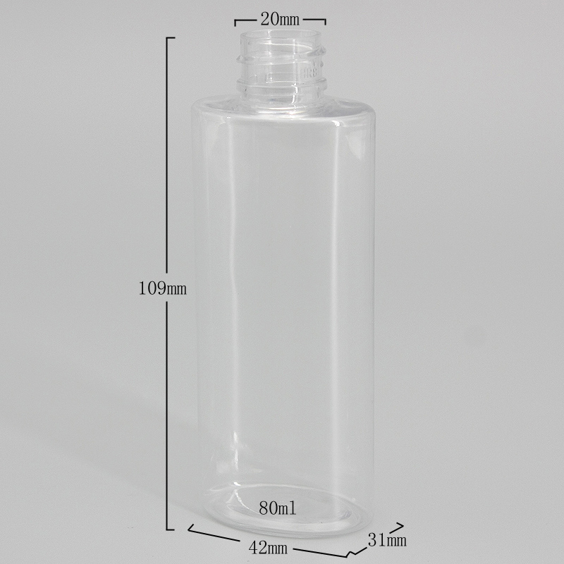 Прозрачные овальные брызги 80ml 42*31*109mm пластиковые разливают оптовое по бутылкам