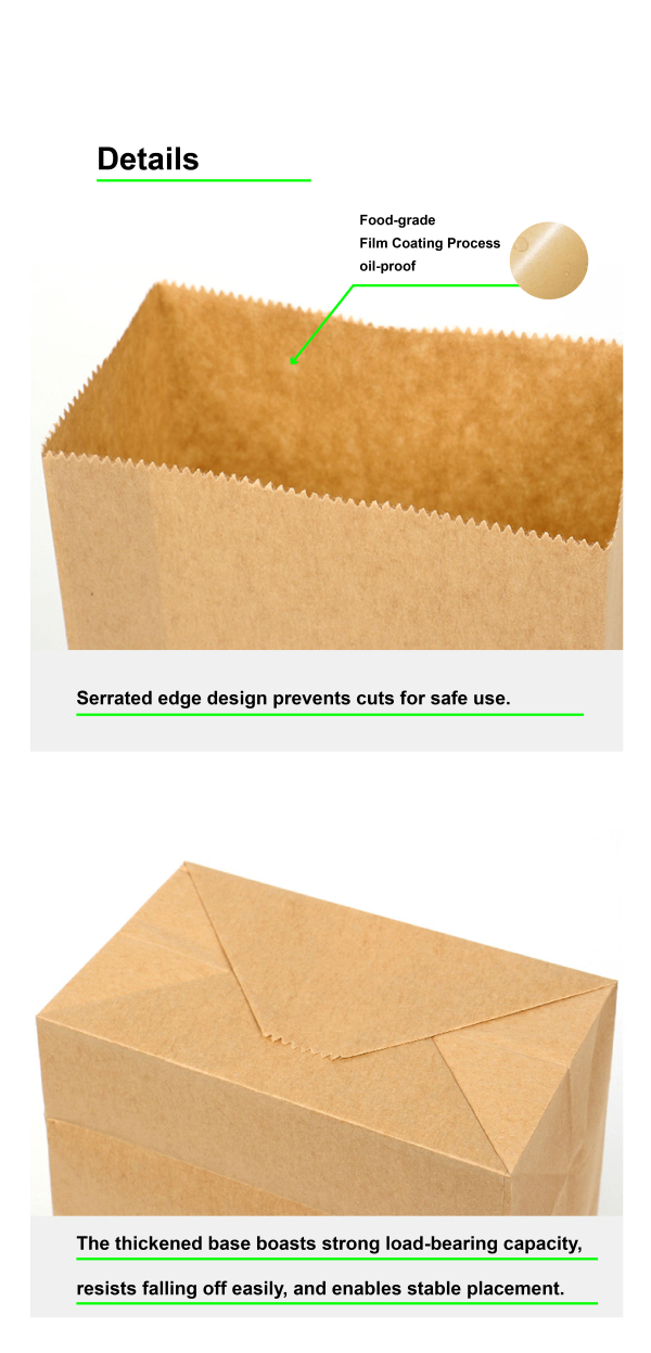 Sacs en papier SOS personnalisés pour les produits alimentaires Sacs en papier kraft Sacs en papier brun recyclés avec logo imprimé