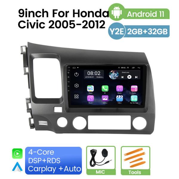 2005 2007 Honda Civic 2006 Android Radio Stereo Honda Civic 2005-2012 Dvr Camera