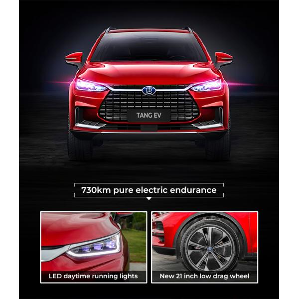 Left Steering 100% Electric 600km BYD Tang 4wd Electric Car 180km/H