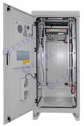 Painel exterior IP55 da estrutura do sanduíche do armário de poder de Emerson Rectifier/bateria