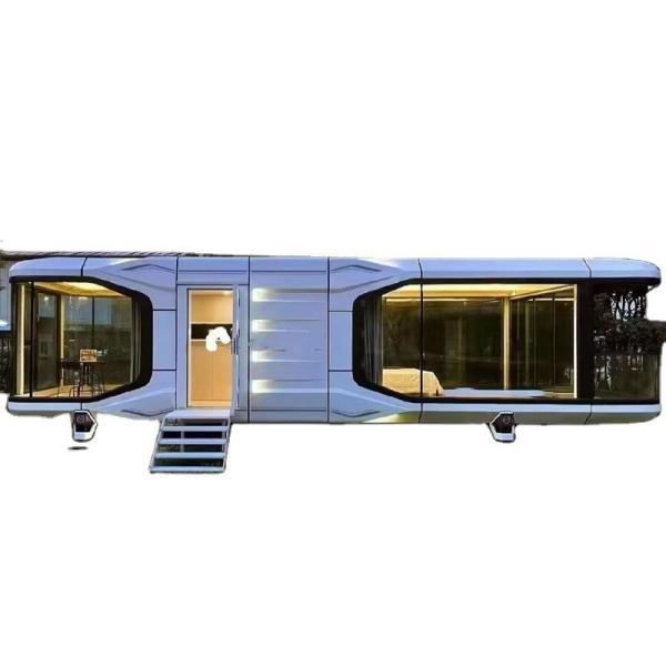 Self-Sustainable Farmhouse Capsule House Luxury Aluminum Alloy Prefab with Voice Control